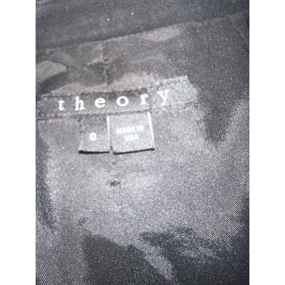 Women 0 Theory Marcela Urban Wool Black Blazer Jacket Coat Suit Work Career - Picture 5 of 5